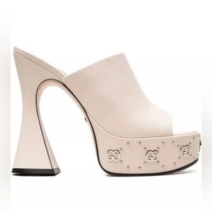 Gucci GG 110mm platform mules in Mystic White Sz EU 40/ US 10
